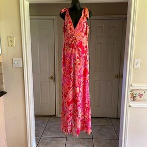 David Meister Tropical/Pastel Colored Gown, Sz 10